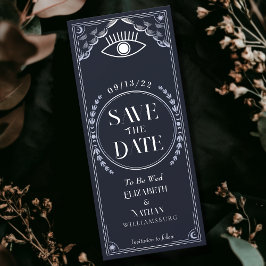 Vintage Silver Mystical Tarot Card Save the Date Einladung