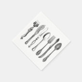 Vintage Silverware Napkins Serviette (Ecke)