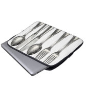 Vintage Silverware Ornate Flatware Kitchen  Laptopschutzhülle (Vorne Knopf)