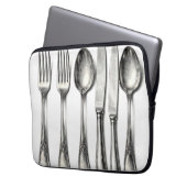 Vintage Silverware Ornate Flatware Kitchen  Laptopschutzhülle (Vorderseite Links)