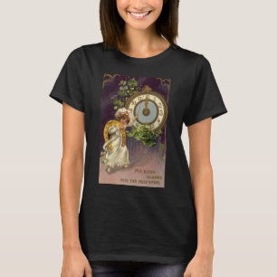 Vintage Silvesterabend Irisches Mädchen Uhr um Mit T-Shirt