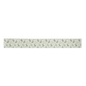 Vintage Simple Bunny Silhouettes Hearts Pattern Satinband (Vorderseite)