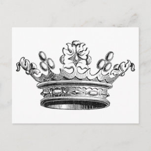 Vintage Simple Crown...Postkarte Postkarte