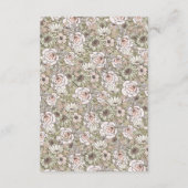 Vintage Simple Floral Wedding Details Card Begleitkarte (Rückseite)