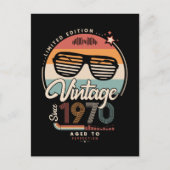 Vintage since 1970 postkarte (Vorderseite)