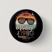 Vintage Since 1980 Button (Vorderseite)