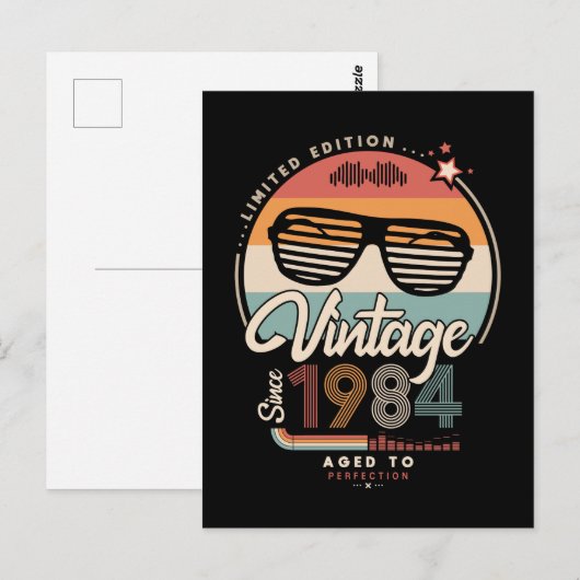 Vintage since 1984 postkarte (Vorne/Hinten)