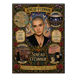 Vintage-Sinéad-O'Connor-Tribut-Wandkunstplakat Poster