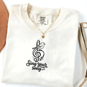 Vintage Sing Dein Lied Grafik T-Shirt Unisex