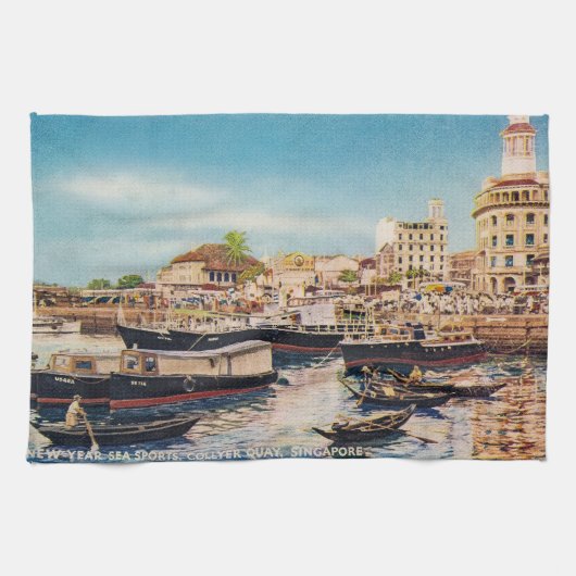 Vintage Singapore Kitchen Towel Geschirrtuch (Horizontal)