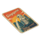 Vintage Singapur Der Merlion-Maskottchen-Geschenke Magnet (Rechte Seite)