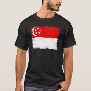 Vintage Singapur-Flagge Singapur Unabhängigkeit Da T-Shirt