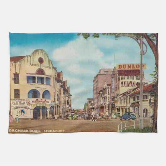 Vintage Singapur Küchenhandtuch Geschirrtuch (Horizontal)