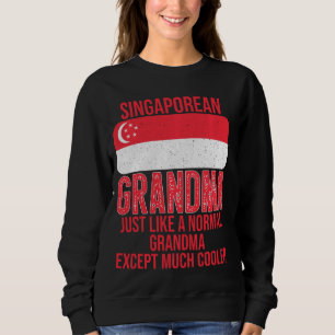 Vintage singapurische Oma-Singapur-Flagge für den Sweatshirt