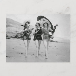 Vintage Singen Beach Besties Postkarte
