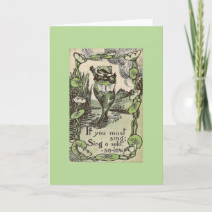 Vintage - Singender Frosch, Karte