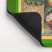 Vintage singender Kürbismann Mousepad (Ecke)