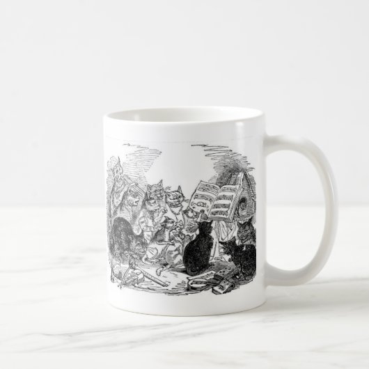 Vintage Singing Cats Kaffeetasse (Rechts)
