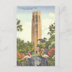 Vintage Singing Tower Lake Wales Florida Postkarte