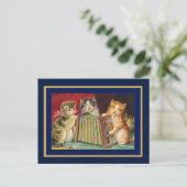 Vintage Singkatzen auf der Postkarte (Stehend Vorderseite)