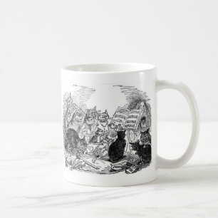 Vintage Singkatzen Kaffeetasse