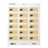 Vintage Singvögel und Holly-Address-Labels Adressaufkleber (Vorne)