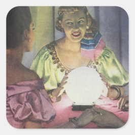 Vintage Sinti und Roma Fortune Teller Seance Quadratischer Aufkleber