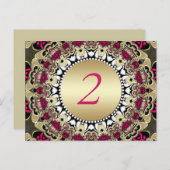 Vintage Sinti und Roma Lace Wedding Tischnummer Po (Vorne/Hinten)