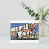 Vintage Sioux Falls, SD Postkarte (Stehend Vorderseite)