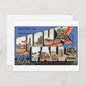 Vintage Sioux Falls, SD Postkarte (Vorne/Hinten)