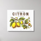 Vintage Sirop de Citron Werbung Leinwanddruck (Vorderseite)