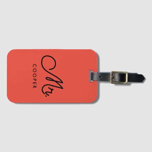 Vintage Sitte Gepäckanhänger (Vorderseite (Horizontal))