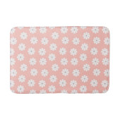 Vintage Sixties Mod Flower Rosé Badematte (Vorderseite)