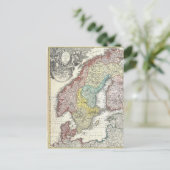 Vintage skandinavische Karte (Stehend Vorderseite)