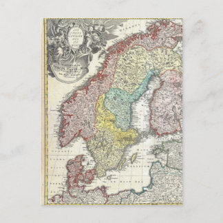 Vintage skandinavische Karte