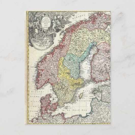 Vintage skandinavische Karte (Vorderseite)