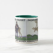 Vintage skandinavische Reise nach Norwegen Tasse (Zentrum)