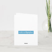 Vintage skandinavische Weihnachtskarte Feiertagskarte (Rückseite)