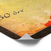 Vintage skandinavische Zigarrenanzeige Poster (Ecke)