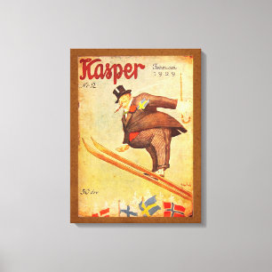 Vintage skandinavische Zigarrenwerbung Leinwanddruck