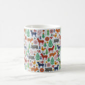 Vintage skandinavisches Volkskunst-Monogramm-Muste Kaffeetasse (Mittel)
