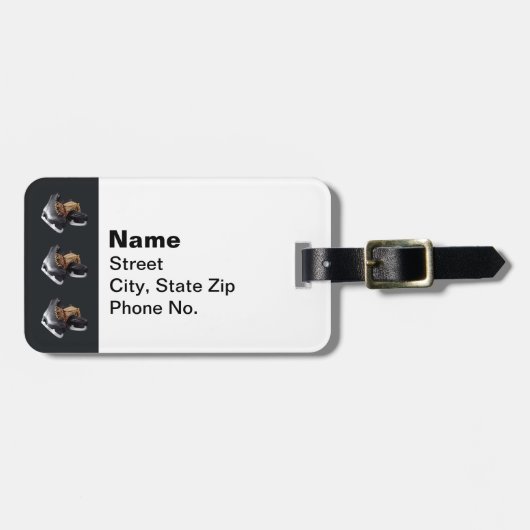 Vintage Skate Gepäckanhänger (Vorderseite horizontal)