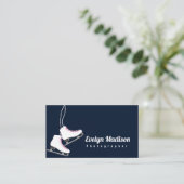 Vintage Skate in Weiß h768 Visitenkarte (Stehend Vorderseite)