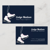 Vintage Skate in Weiß h768 Visitenkarte (Vorne/Hinten)