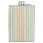 Vintage Skate niedliche Winterquote gestreift Flachmann (Rückseite)