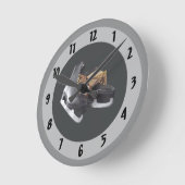 Vintage Skate Runde Wanduhr (Winkel)