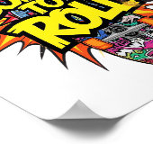 Vintage Skateboard "Born to Roll" Graphic Poster (Ecke)