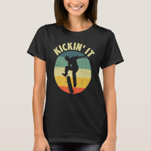 Vintage-Skateboard für Jungen Mädchen Kinder Skate T-Shirt
