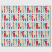 Vintage Skateboards Geschenkpapier (Flach)