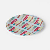 Vintage Skateboards Pappteller (Schrägansicht)